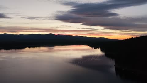 Meditative: Twilight Over Seeley Lake (Montana)