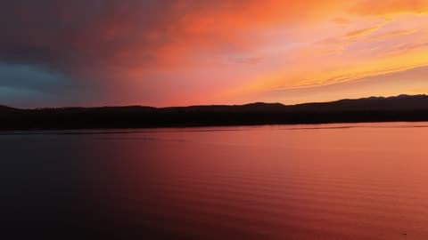 Sunset Aerial — Seeley Lake, Montana